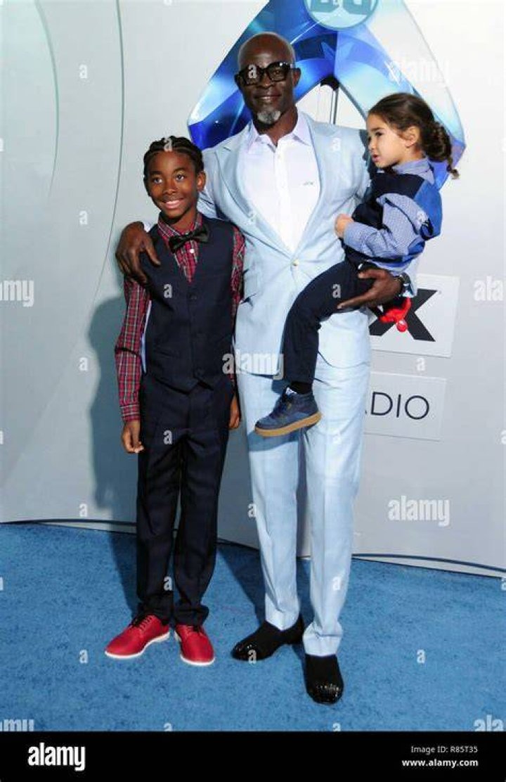 Djimon Hounsou takes his son Kenzo to tutoring Sandra Rose